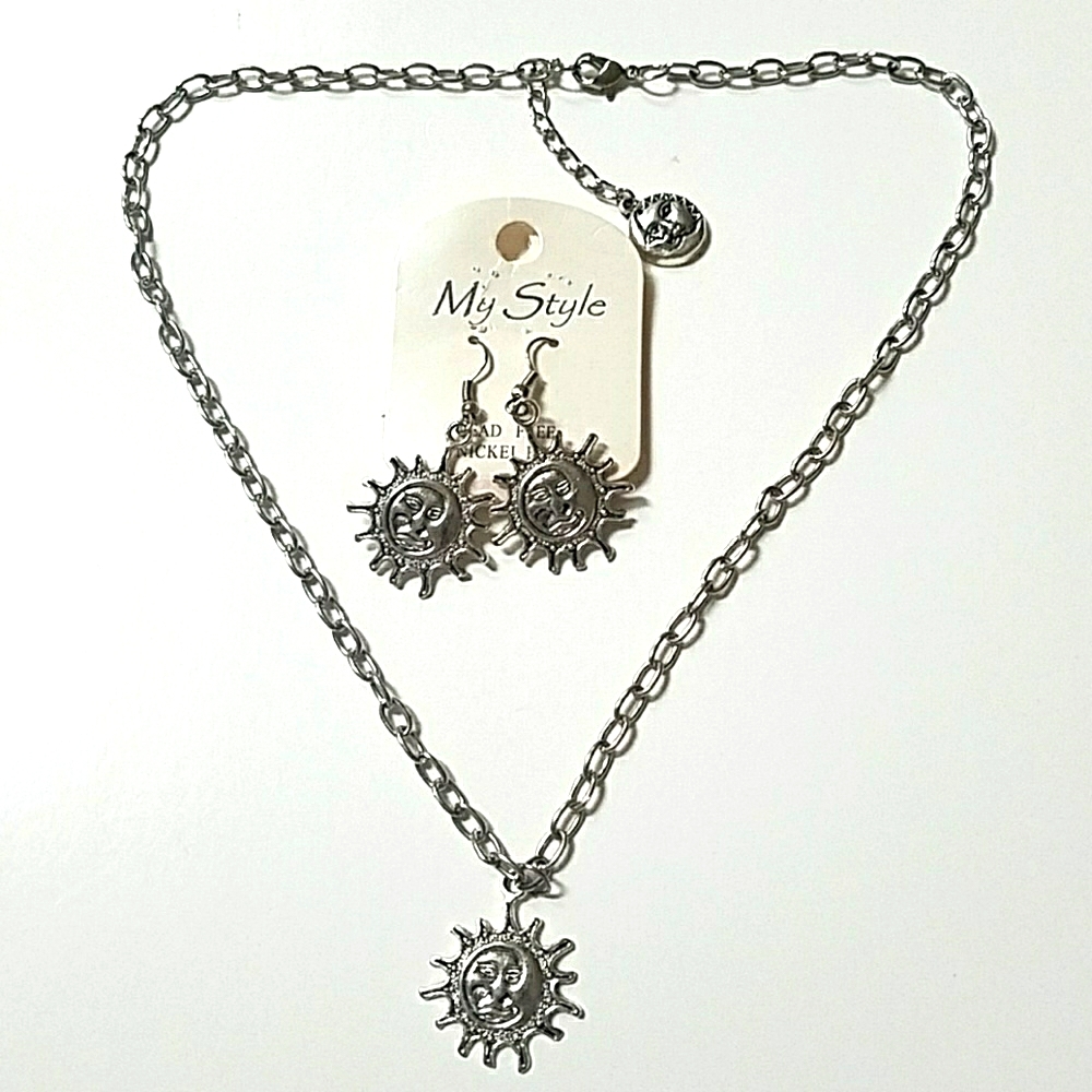 Celestial Moons Silver Necklace